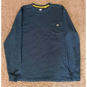 Caterpillar Cat T-Shirt Men’s XL Black Long Sleeve Pocket